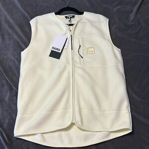 Rains Fleece Vest - Light Yellow NWT